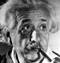 Albert Einstein, hvis IQ man regner med l� omkring de 165.