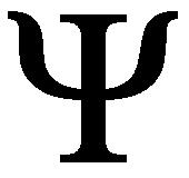 Det gr�ske bogstav PSI, som man anvender som et symbol for *psykologi*